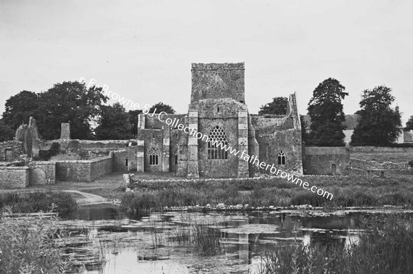 HOLY CROSS ABBEY FROM EAST (ACROSS RIVER) DULL LIGHT